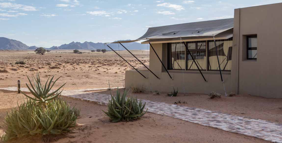 Sossusvlei Lodge (Désert du Namib) - bungalow jour