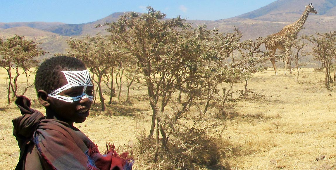 Jeune Maasai sur les flancs du Lengai
